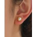 Stainless Steel Pearl Stud Earrings