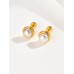 Stainless Steel Pearl Stud Earrings