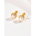 Stainless Steel Pearl Stud Earrings