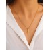 Stainless Steel Cross Pendant Necklace in Gold