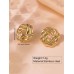 Stainless Steel Decor Stud Earrings
