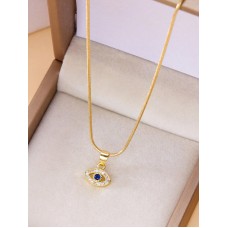 Stainless Steel Evil Eye Pendant Necklace