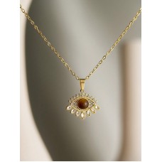 Stainless Steel Evil Eye Decor Necklace