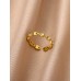 Stainless Steel Evil Eye Adjustable Ring