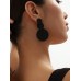 Black Circle Drop Earrings