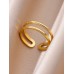 Stainless Steel Twin Band Adjustable Ring