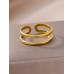 Stainless Steel Twin Band Adjustable Ring