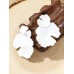 White Oversized Decor Earrings