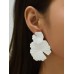 White Oversized Decor Earrings