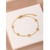 Stainless Steel Gold Plated CZ Bracelet