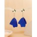 Blue Petal Drop Earrings