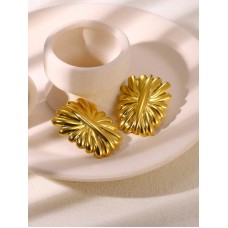 Chunky Golden Rec Star Studs