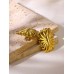 Chunky Golden Rec Star Studs