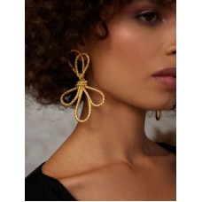 Decorative Golden Cocktail Earrings