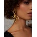 Decorative Golden Cocktail Earrings