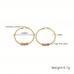 Stainless Steel Tri Tone Beaded Hoops