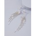 Rhinestone Tassel Cocktail Earrings