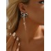 Rhinestone Butterfly Cocktail Earrings