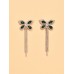 Rhinestone Butterfly Cocktail Earrings