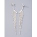 Rhinestone Tassel Cocktail Earrings