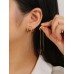 Stainless Steel Crescent Chain Earrings