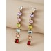Warm Hues Rhinestone Drop Earrings