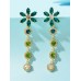 Rhinestone Flower Cocktail Earrings