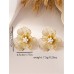 Oversized Golden Flower Earrings