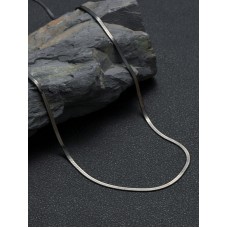 Stainless Steel Black Flat Chain