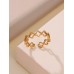 Stainless Steel Clover Adjustable Ring