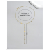 Stainless Steel Rhinestone Lariat Necklace