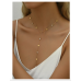 Stainless Steel Rhinestone Lariat Necklace