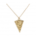 Pizza Lover Necklace in Gold